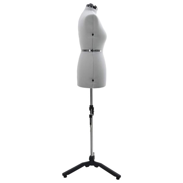 vidaXL Verstelbare Jurkvorm Vrouw Grijs m Fluweel