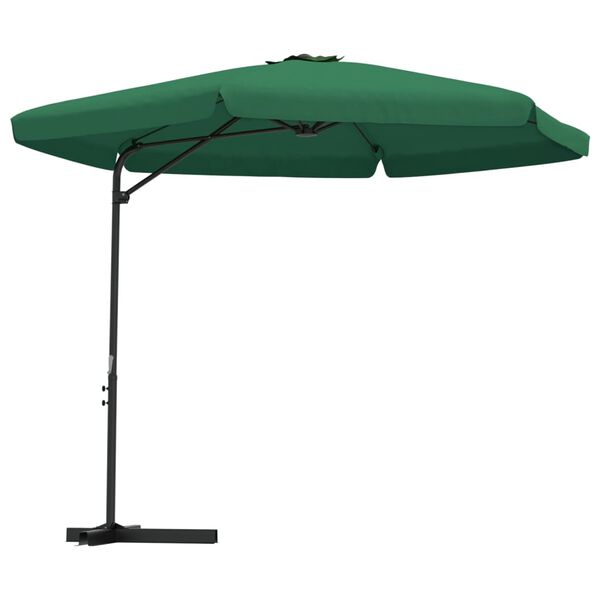 vidaXL Parasol met stalen paal 300 cm groen