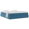 vidaXL Opbergbed met matras Donkerblauw 200 x 200 cm Fluweel