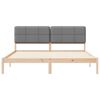 vidaXL Bedframe met Gevoerd Hoofdgedeelte Lichtgrijs 180 x 200 cm