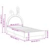 vidaXL Bedframe voor kinderen met hoofdbord Wit 80 x 160 cm PU