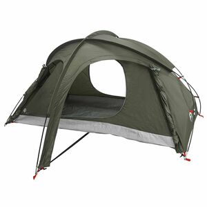 vidaXL Trekkingtent met regenhoes waterdicht 2-persoons Legergroen