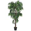 vidaXL Kunstplant mangoboom 1050 bladeren 200 cm groen