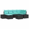 vidaXL Bankstel 3 st poly rattan