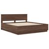 vidaXL Bedframe met hoofdeinde Bruin Eiken 200 x 200 cm Bewerkt hout