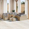 vidaXL Tuin Sofa Set 13 pcs Beige poly rattan