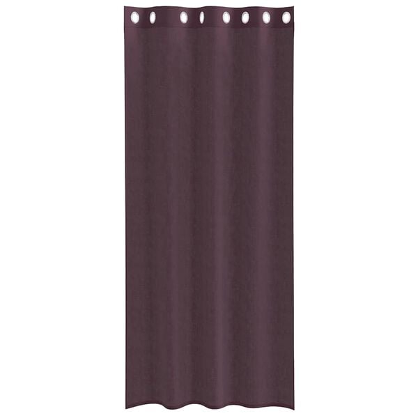 vidaXL Gordijnen voile met doorvoertules 2 st 140x245 cm paars