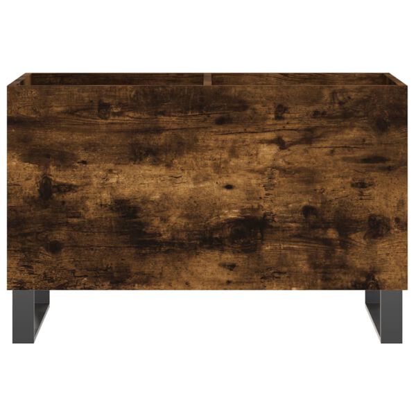 vidaXL Platenkast 74,5x38x48 cm bewerkt hout gerookt eikenkleurig