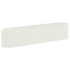 vidaXL Verhoogd Tuinbed Wit 200 x 40 x 40 cm
