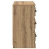 vidaXL Dressoir Artisan Eiken 70 x 35,5 x 67,5 cm Bewerkt hout
