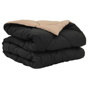 vidaXL Zomerdekbed 200 x 135 cm Zomer 200 gsm Zwart en Taupe