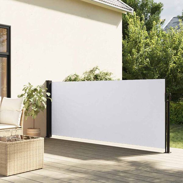 vidaXL Windscherm uittrekbaar 117x300 cm wit