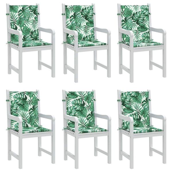 vidaXL Rugkussens Blad 6 pcs Bladpatroon 100 x 50 x 3 cm Oxford Stof