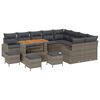 vidaXL Tuin Sofa Set met kussen met opslag met kussen 13 pcs Grijs