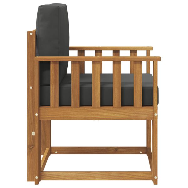 vidaXL Tuinbank Massief Acaciahout en Polyester Naturel