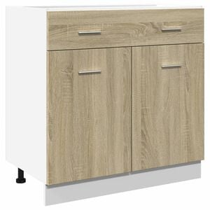 vidaXL Onderkast met lade Lyon 80x46x81,5 cm bewerkt hout sonoma eikenkleurig