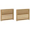 vidaXL Armleuningen Module 2 pcs Wit 78,5 x 10 x 61 cm