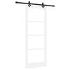vidaXL Schuifdeur Wit 83 x 211 cm Massief grenenhout en glas