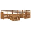 vidaXL Buiten bankenset 6 st Naturel Polyester