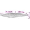 vidaXL Schuimmatras hardheid H2 H3 160x210 cm wit