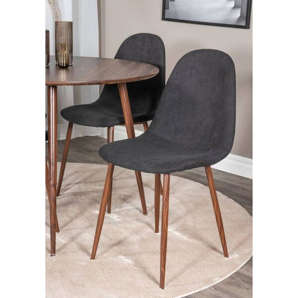 Venture Home Eetkamerstoelen 2 st Polar polyester zwart en naturel
