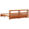 vidaXL Bedframe met hoofdeinde Wasbruin 200 x 200 cm Massief Vurenhout