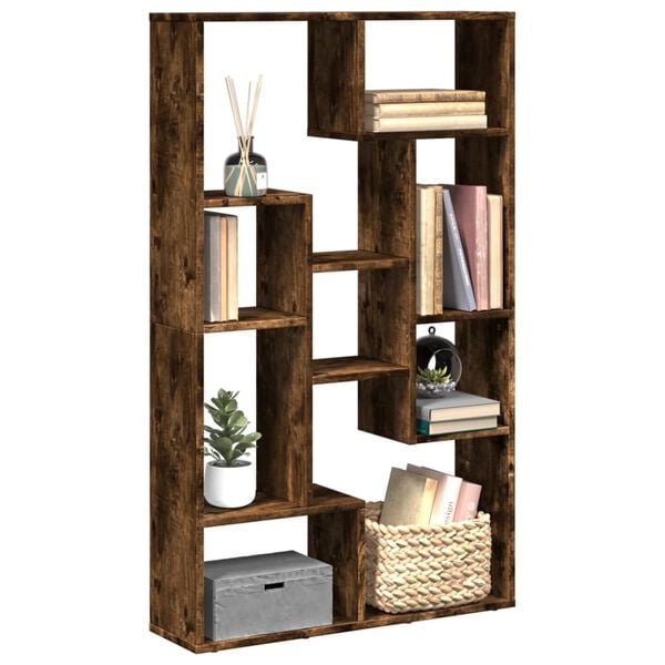 vidaXL Boekenkast 72x20x120 cm bewerkt hout gerookt eikenkleurig
