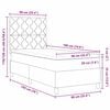 vidaXL LED Box Spring Bed met matras Roze 90 x 190 cm Stof