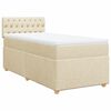 vidaXL Boxspring met matras stof cr&egrave;mekleurig 90x200 cm