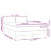 vidaXL Boxspring met matras en LED fluweel lichtgrijs 160x220 cm
