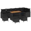 vidaXL Tuin Sofa Set 10 st 9-Aantal zitplaatsen Zwart