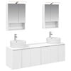vidaXL Badkamerkastenset 5 pcs Wit Bewerkt hout