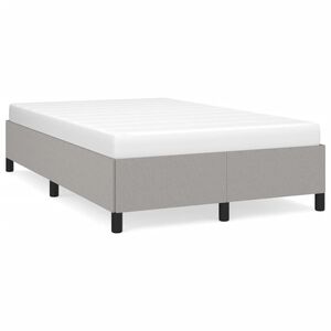 vidaXL Bedframe zonder matras 120x190 cm stof lichtgrijs