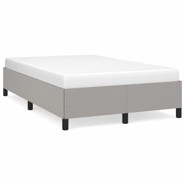 vidaXL Bedframe zonder matras 120x190 cm stof lichtgrijs