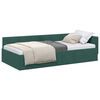 vidaXL Hoekbedframe met hoofdeinde Donkergroen 90 cm x 190 cm Fluweel