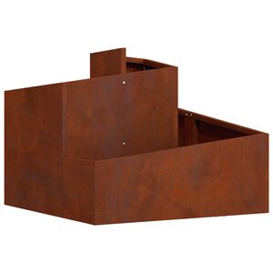 vidaXL Plantenbak Roestig 60 x 60 x 50 cm weervast staal