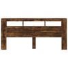 vidaXL Hoofdeinde met LED 220x18,5x103,5 cm bewerkt hout gerookt eiken