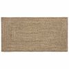 vidaXL Gebied Tapijt Naturel en Zwart 100 x 200 cm Jute