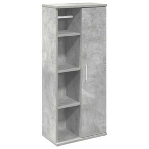 vidaXL Badkamerkast met rolhouder 39x22x90 cm betongrijs