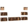 vidaXL Tv-meubelset Wandgemonteerd 8 pcs Oud Hout Bewerkt hout