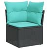 vidaXL 6-delige Loungeset met kussens poly rattan grijs