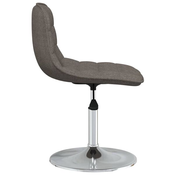 vidaXL Eetkamerstoelen 4 st draaibaar stof taupe