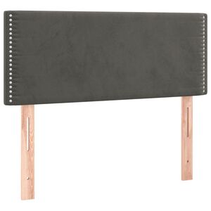 vidaXL Hoofdbord 100x5x78/88 cm fluweel donkergrijs