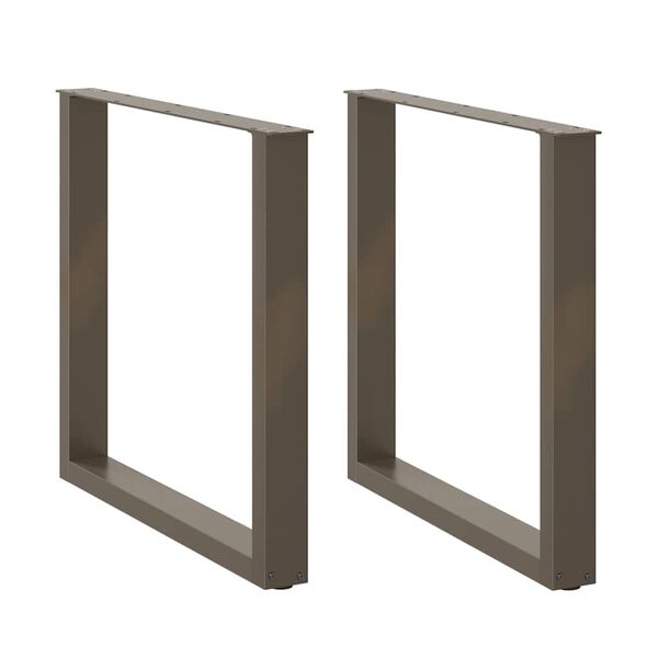 vidaXL Eettafelpoten 2 st U-vormig 90x(72-73) cm staal naturel