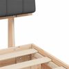 vidaXL Bedframe met Gevoerd Hoofdgedeelte Donkergrijs 80 x 200 cm