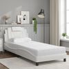 vidaXL Bed "Viana" met matras kunstleer wit 80x200 cm