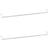 vidaXL Gordijnrails 2 st 90-135 cm aluminium wit en zilverkleurig