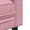 vidaXL 2-delige Loungeset Chesterfield met bolsters fluweel roze