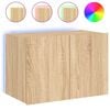 vidaXL Tv-wandmeubel met LED-verlichting 60x35x41 cm sonoma eikenkleur