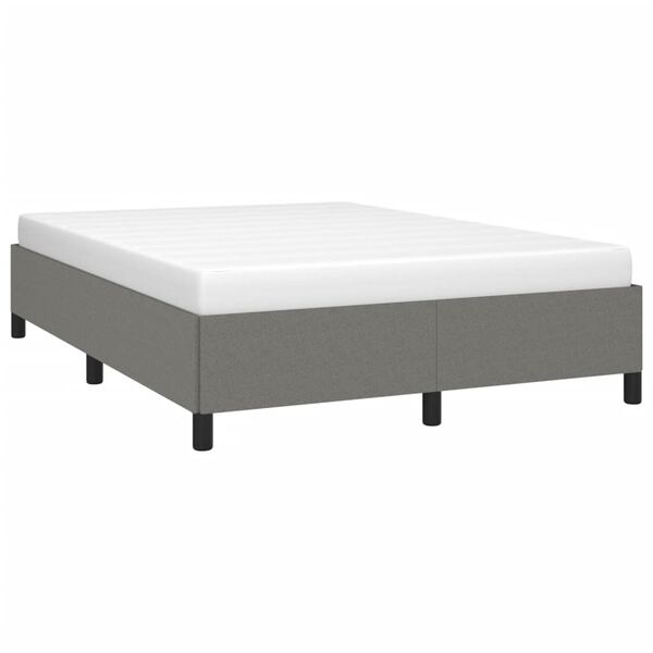 vidaXL Bedframe zonder matras stof donkergrijs 140x190 cm